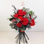 Ramo de Novia de Rosas Eternas Rojas