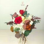Ramo de Novia de Flores Naturales Preservadas Modelo Borgoña